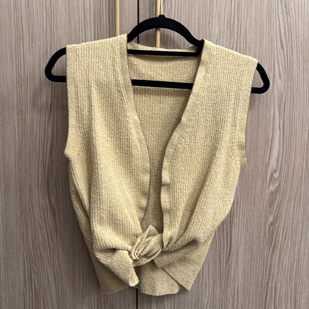 Jacquemus wrap kitted top - Light Brown crop top